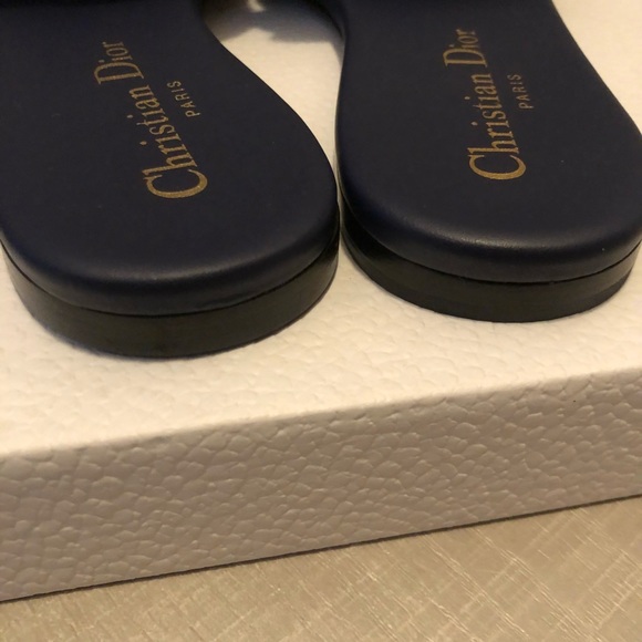 Brand 🆕 Dior D Club Slides in Bleu France - Picture 3 of 7